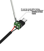 Type C Male Female Micro USB5V/9V/12V To 2Pin No Solder Green Terminal Adapter Quick Connection Head for Charging Phones Tablets
