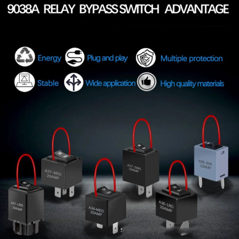 6 Pack 9038 9038A Relay Bypass Switch Kit with Amp Loop Relay Tester Diagnostic Scan Tool Fuel Pump Relay Bypass Master  ﻿