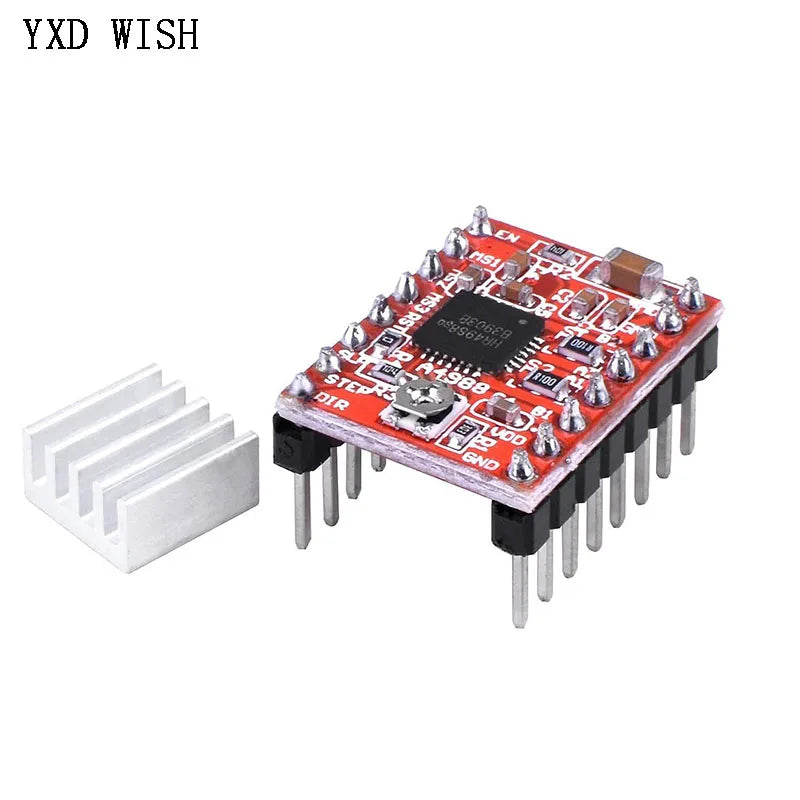 100pcs StepStick A4988 DRV8825 Stepper Motor Driver With Heat sink Carrier Reprap RAMPS 1.4 Stepper Motor Driver Board DIY Kit