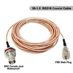1Pcs FME to BNC Female Waterproof Connector RG-316 Cable Q9 BNC to FME Adapter RF Coaxial Cable Antenna Extension Jumper Pigtail