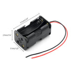 1X 2X 3X 4X AA Power Battery Storage Case Holder Socket DIY UM3 1.5V Dual AA LR6 Container Wt Lead Cables Switch Cover Optional