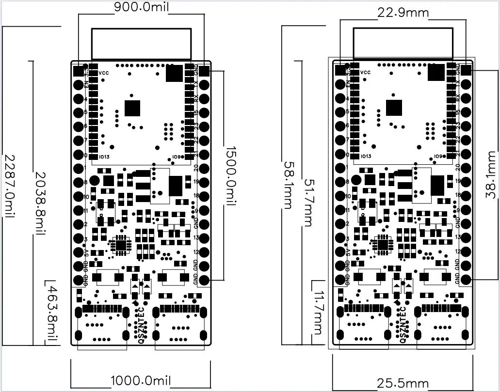 ESP32-C6-DevKitC-1 ESP32-C6 Core Board WIFI6 BLE Zigbee Ultra-low Power Consumption Compatible ESP32 Series Modules