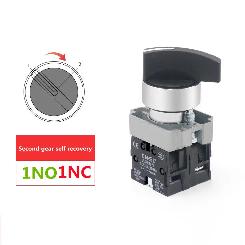 XB2 Rotary Switch 2/3 Position Self Locking / Self Resetting Selector Knob Switch 1NO/2NO/1NO1NC BD21 BD33 BD22 BD25 BD45 BD53