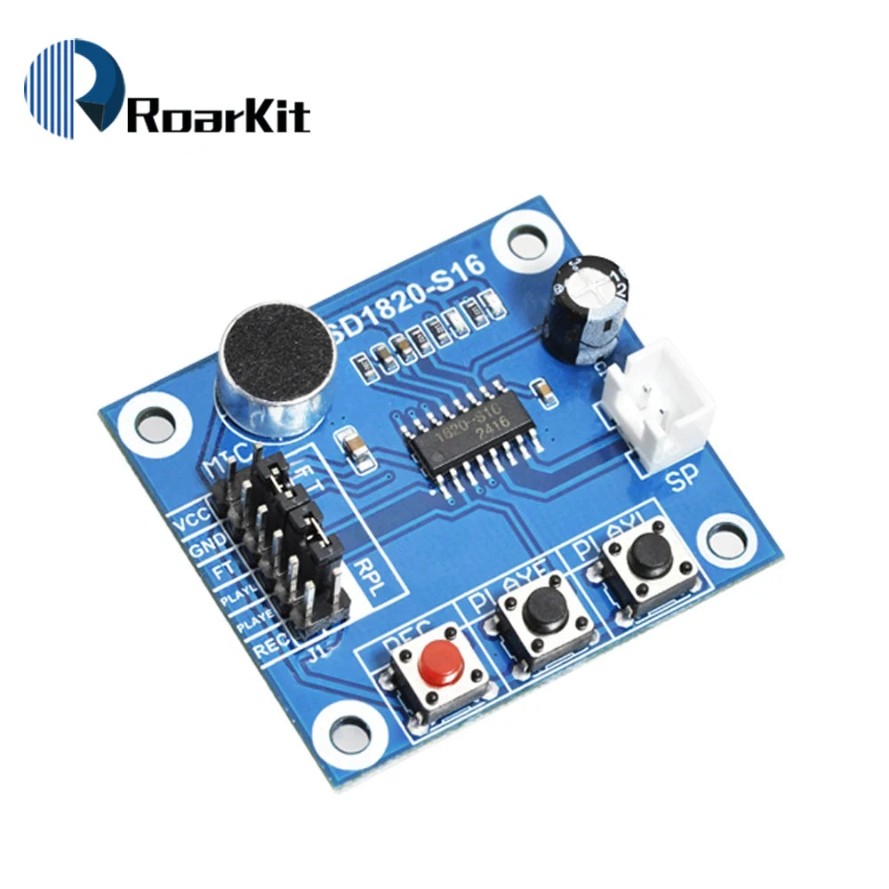 ISD1820 Recording Module Voice Board Telediphone With Microphones + Loudspeaker for Arduino