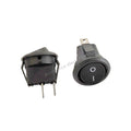 2/5/10Pcs Round Boat Rocker Switch Diameter 16mm 3A/250VAC KCD1-105 On-Off Snap SPST Black 2Pin Power Switch