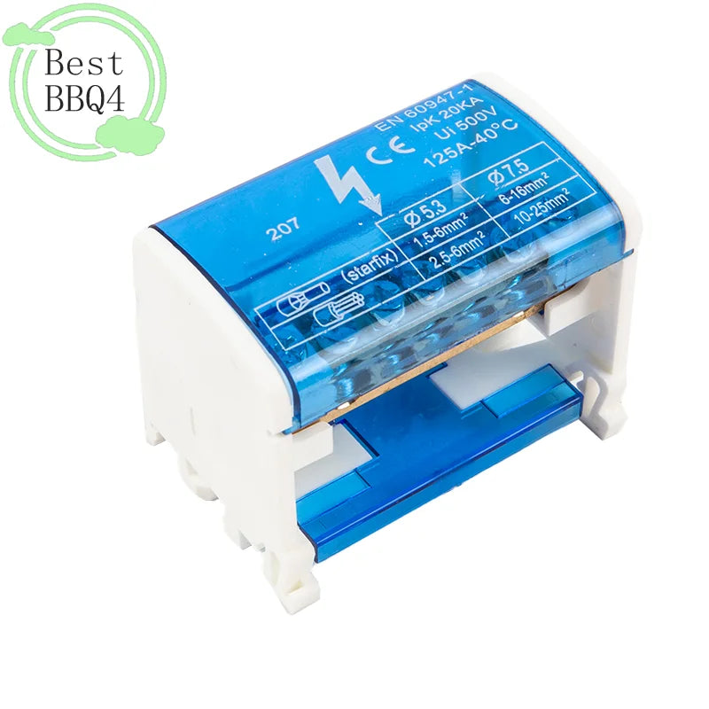 (BBQ4)Din Rail Terminal Block WKH207 Power Distribution Box Modular Connection Block