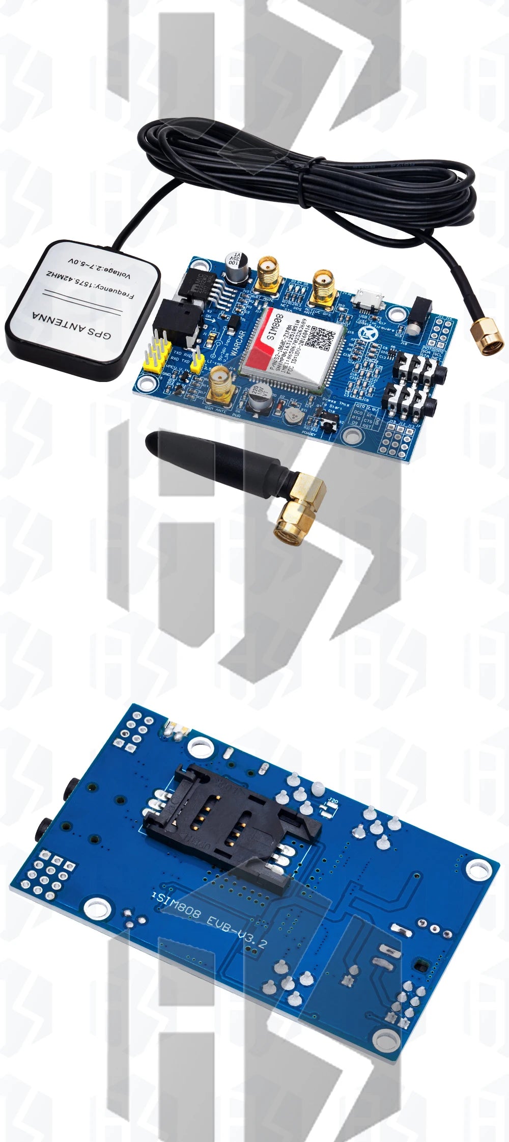 BS SIM808 instead of SIM908 module GSM GPRS GPS Development Board IPX SMA with Antenna available for Raspberry Pi for arduino