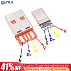 PD Fast Charge Type-C USB 65W 5A Male Connector Welding With 5Pin PCB + Type A Male 5Pin USB DIY OTG Data Charge DIY KIT