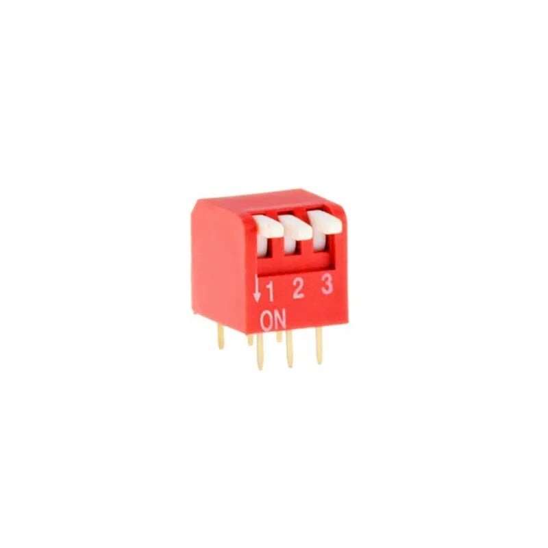 5pcs/lot Slide Type Lateral Toggle DIP Switch 2 3 4 5 6 8 Pin P 2.54mm Pitch Position Way DIP Red Snap Switch
