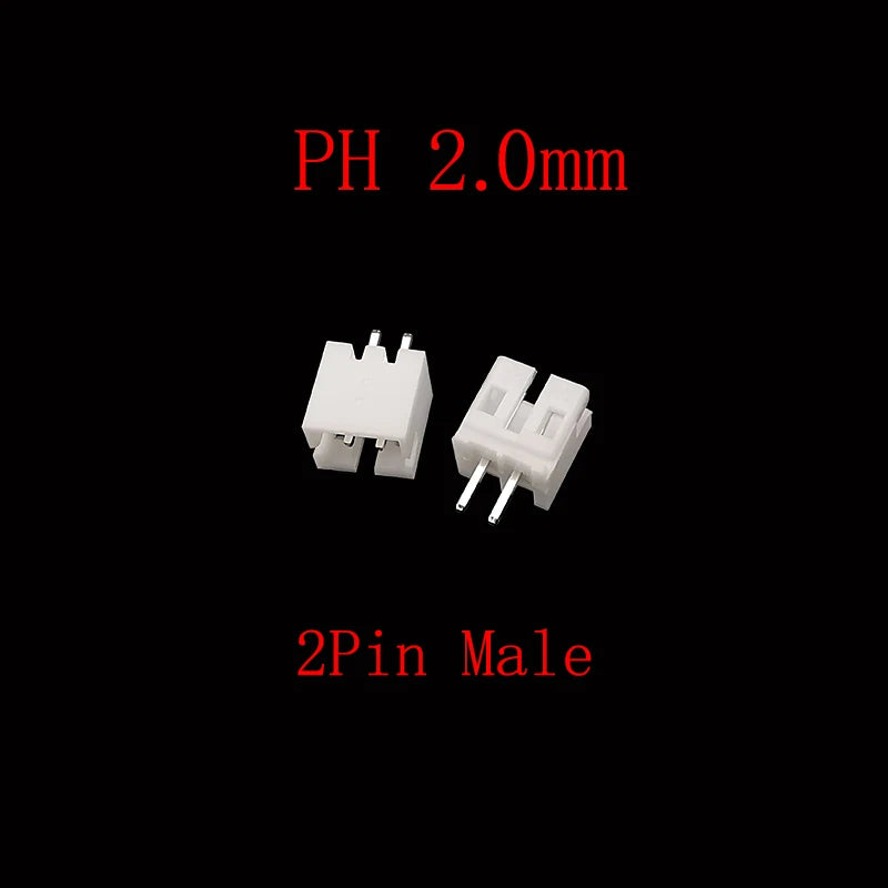 100Pcs PH 2.0mm Pitch 2/3/4/5 Pin JST Connector Plug Male Female Socket Shell Terminal Plastic Housing Header Wire Connectors