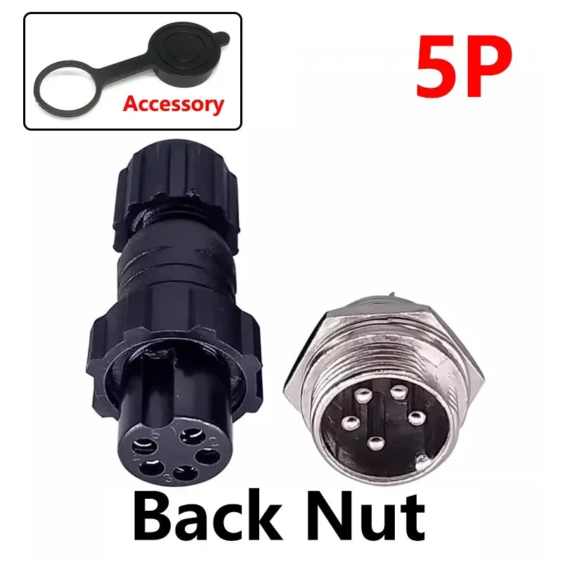 5/10/100Sets GX16 M16 QL16 Plastics 16MM Aviation Plug Male Female Docking Panel Mounted Connector 2/3/4/5/6/7/8/9/10 Pins