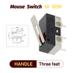 20/100/1000Pcs Micro Limit Switch Momentary Push Button Switch 1A 125V 3Pins SPDT Mouse Switch