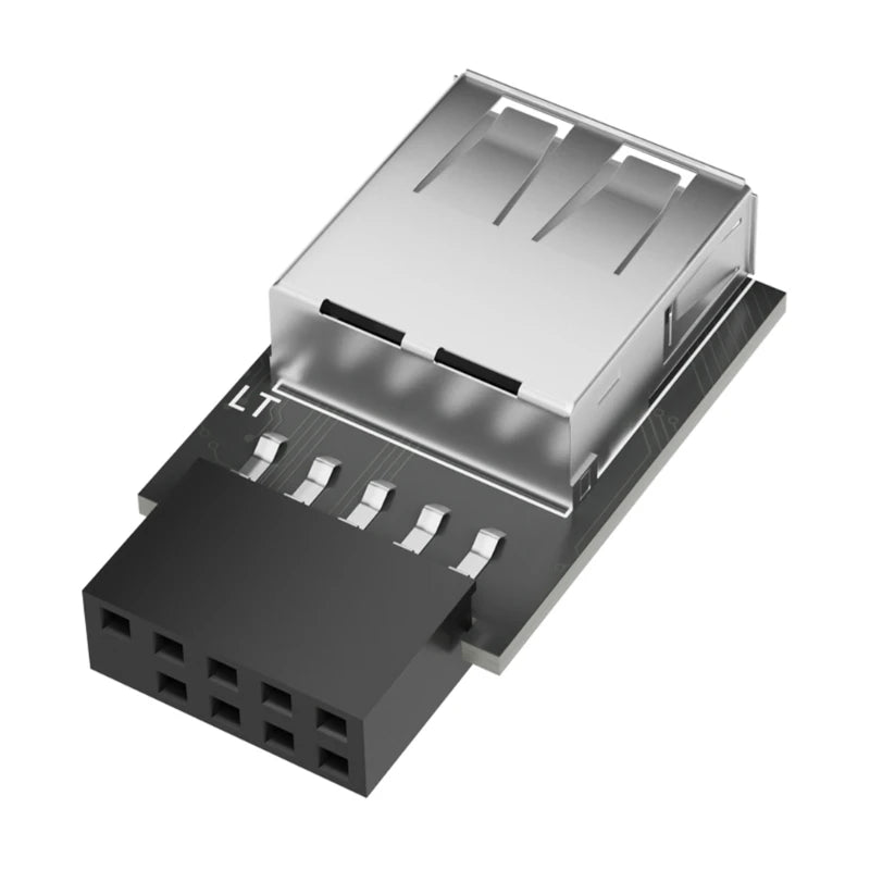 USB2.0 To Motherboards 9Pin Header Adapter Converts Internal 1/2 USB Female To 9pin Connector For Desktop Expansion