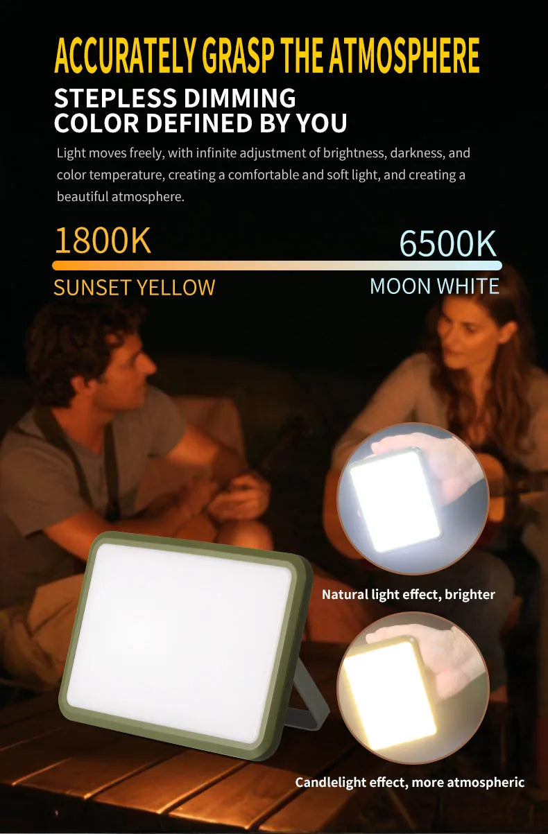 Outdoor Camping Light Super Bright Camping Floodlight Magnetic Rechargeable Led Work Light
