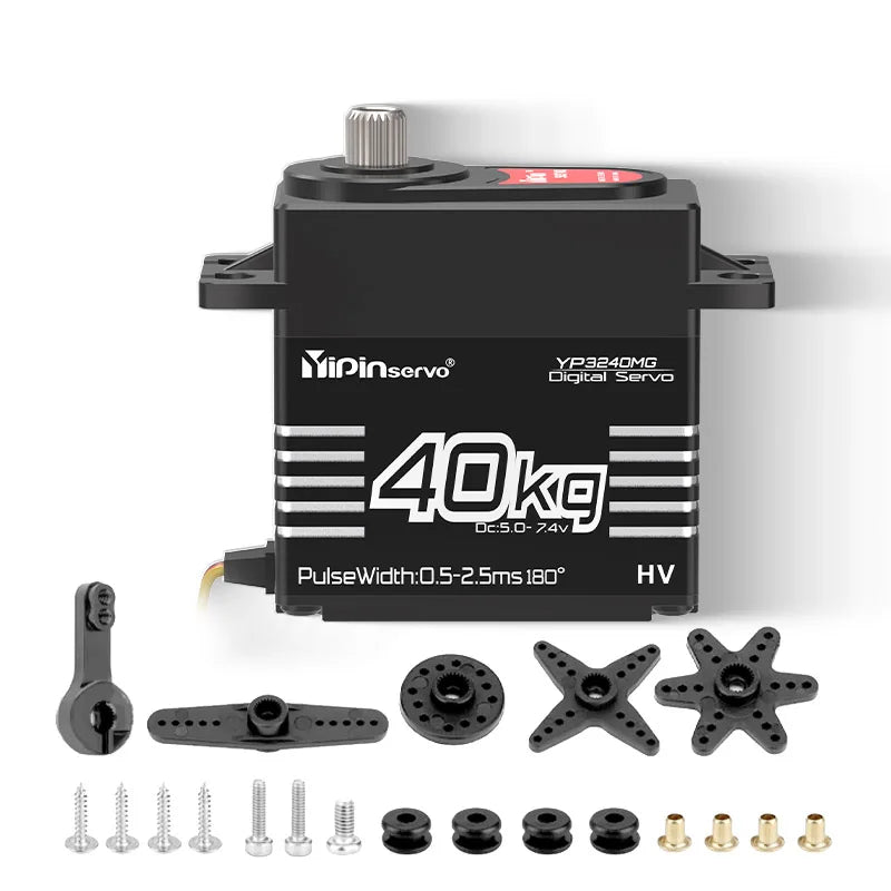 YP3240MG 40KG Digital Servo High Torque 5.0-7.4V Metal Gear IP67 Waterproof for 1:8 1:10 RC Crawler TRX6 SCX10 Baja