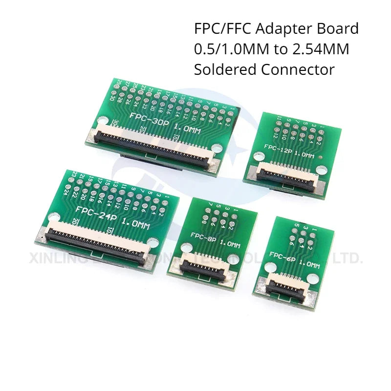FPC/FFC Adapter Board 0.5/1.0MM to 2.54MM Soldered Connector 4/5/6/8/10/12/14/16/20/26/3040/45/50/60 Pin