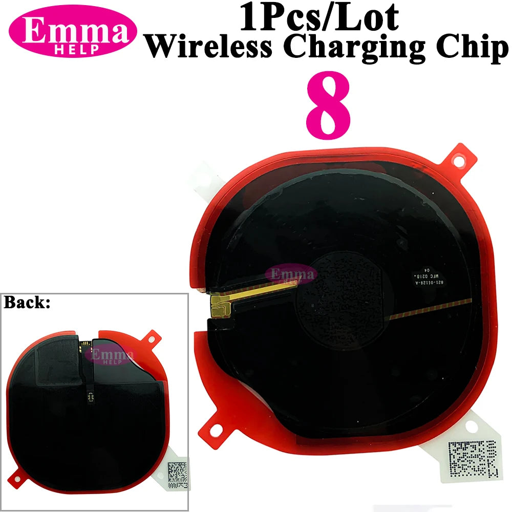 EmmaHelp 1pc For iPhone 13 Pro Max 16 14 15 8 Plus XR Wireless Charging Coil With Volume Flex Flash Charger Panel Sticker