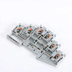 10Pcs PT2.5-3L Din Rail Terminal Block 3 Level Push In Wire Connector 2.5mm² Quick Wiring Electrical Cable Splitter