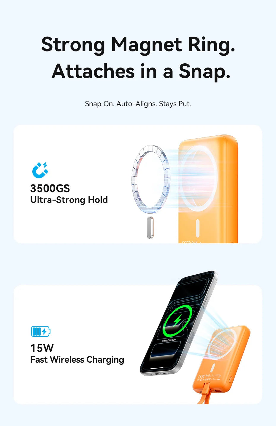 [CCC Certification] Vention Magnetic Power Bank 22.5W 10000mAh Portable 3C Powerbank 15W Wireless Fast Charger for iPhone 17 16
