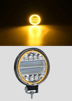 4-Inch LED Round Spot Work Light Combo Flood Driving Amber Fog Lamp For Truck SUV 4WD 4x4 LED Bar Offroad ATV Jeep Tractor