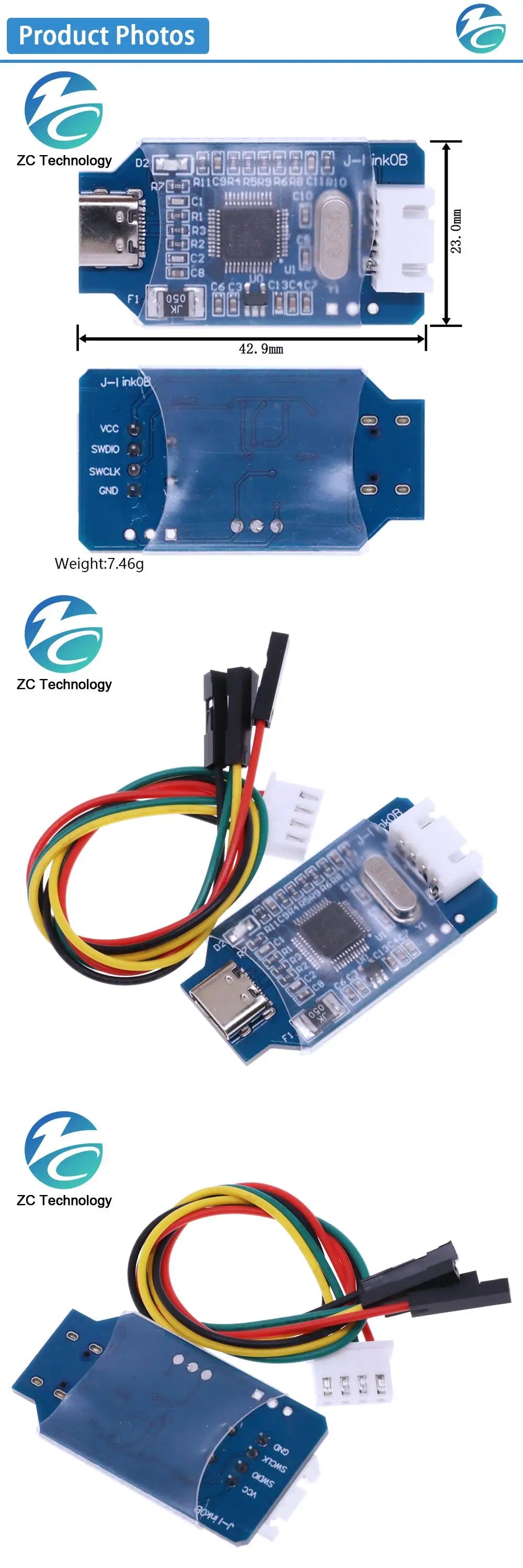 Compatible For j-link OB ARM simulation debugger SWD programmer STM32 download Jlink generation V8