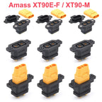 Amass XT90E-F Battery Connector XT90E Female Plug Gold-plated / XT90 Male Connector Adapter For DIY Spare Part Toys Model