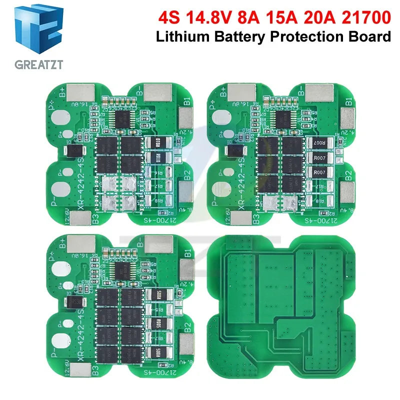 4S 21700 BMS 20A 15A 8A Charging Module 16.8V Li-ion Lithium Battery Charge Board Protection Board for Drill Motor Electric Tool