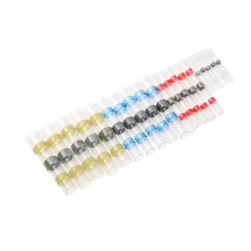 Blue Heat Shrink Solder Seal Wire Connectors Kit Waterproof Butt Connector Heat Shrink Electrical Terminals or Marine Automotive