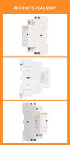 ETEK Modular Contactor Din Rail Automatic 2P 4P 230V Single-phase Three-phase 16A/20A/25A/40A/63A  EKMF