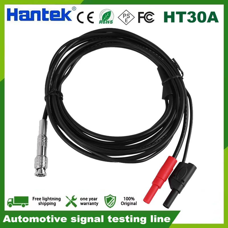 Hantek Oscilloscope Probes Auto Test Cable HT30A BNC to Banana Adapter Dual Banana Head Multipurpose Test Line 1008C 6074BE 2D72