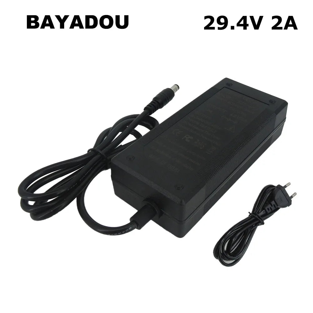 SJT60E 24V Li Ion Charger 7S 24 V Volt 29.4V 2A 24V2A Lithium Lipo 18650 Battery Charger DC XT60 Port