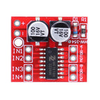 L298N DC Motor Driver Module Dual H Bridge Mini Dual Stepper Motor Development Board Two Channel Reversing PWM Speed for Arduino