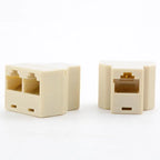 RJ45 Network Cable Splitter One in Two Connector Network Three-Way Head Data Splitter for Ethernet Cable Connection