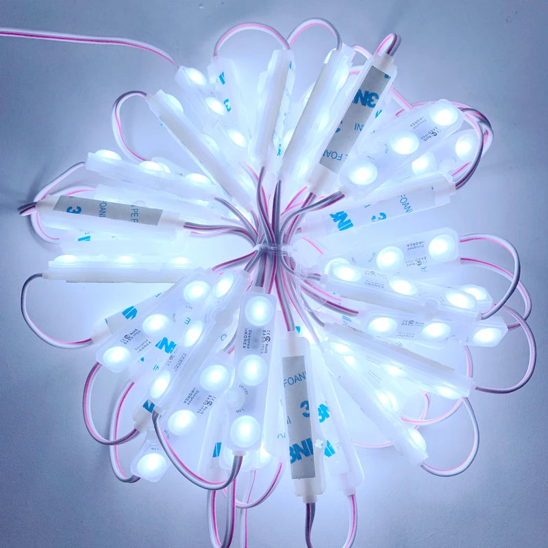 10pcs 5730 Injection Module 3LED DC 12V with Lens Waterproof IP68 LED Light 1.5W White LED Sign Shop Banner Channel Letters