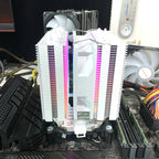6 Heat Pipes CPU Cooler Black/White Silent RGB Cooling Fan for Intel LGA 1700 1200 1150 1151 1155 2011 X79 X99 1366 AMD AM5 AM4