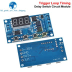 1/3PCS DC 12V 24V Dual MOS LED Digital Time Delay Relay Trigger Cycle Timer Delay Switch Circuit Board Timing Control Module DIY