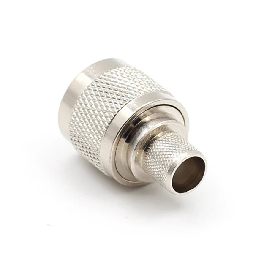 Nut Crimp L16 N RG59 LMR240 CNT240 Cable Plug RF Coaxial Straight Brass Nickel Connector