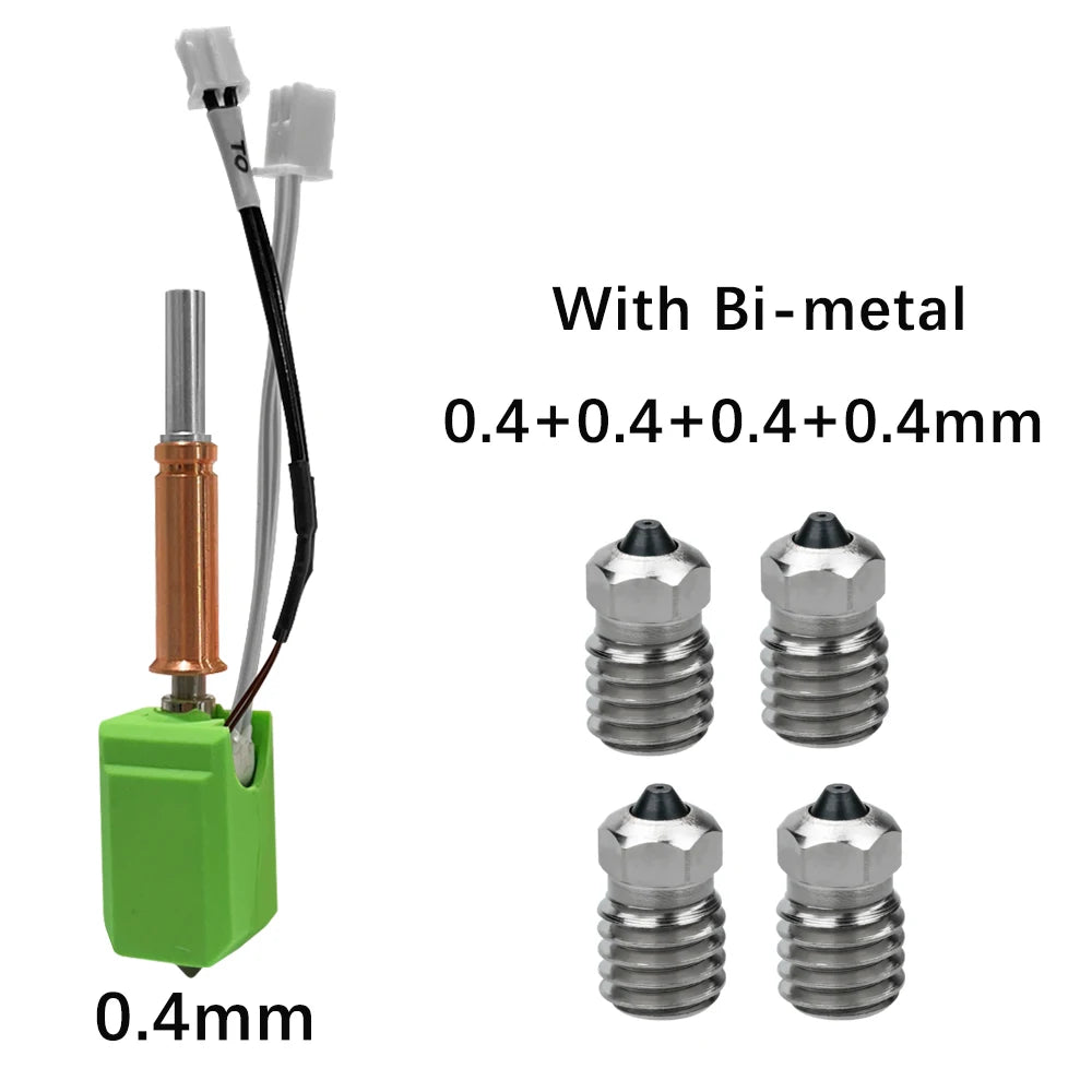Upgraded Hotend kit For Anycubic Kobra 3 Bi metal Heatbreak 24V 60W Ceramic Hot End Thermistor Nozzle For Anycubic Kobra 3 V2