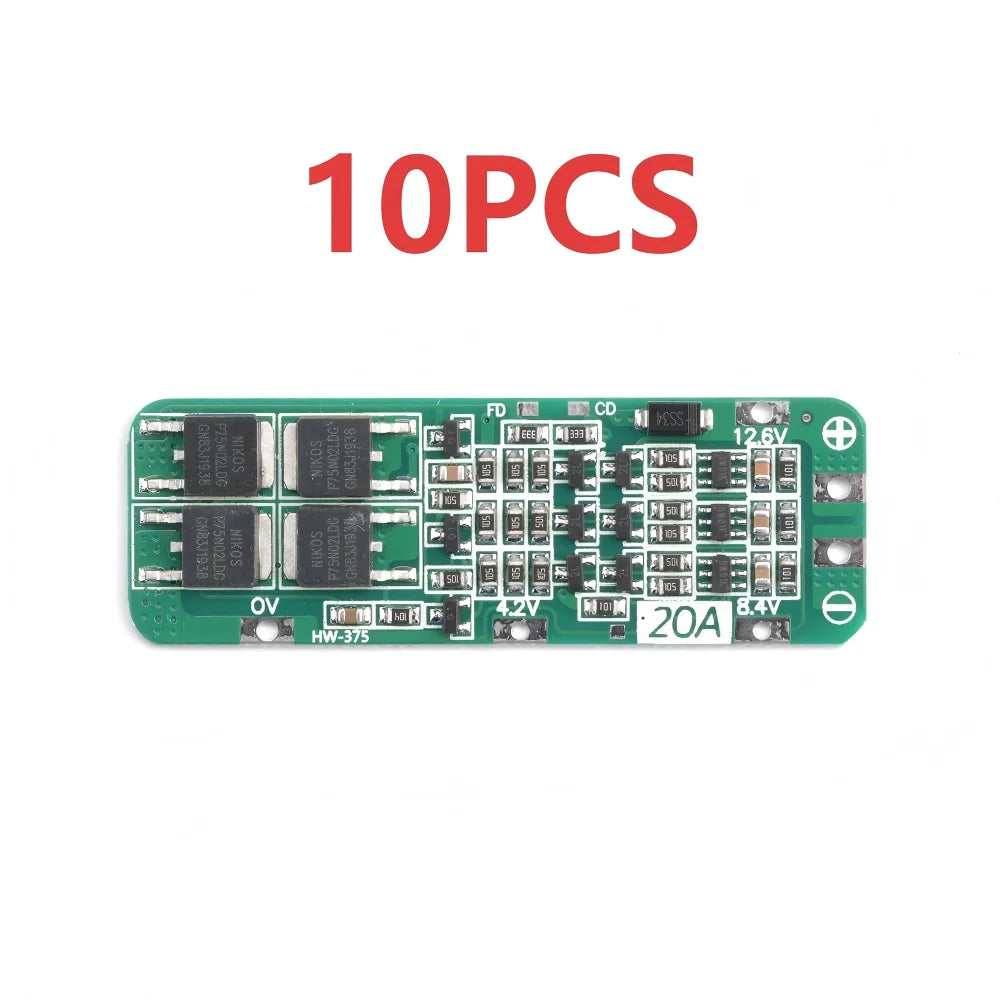 1-10Pcs 3S 20A Li-ion Lithium Battery 18650 Charger Protection Board PCB BMS 11.1V 12V 12.6V Cell Charging Protecting Module