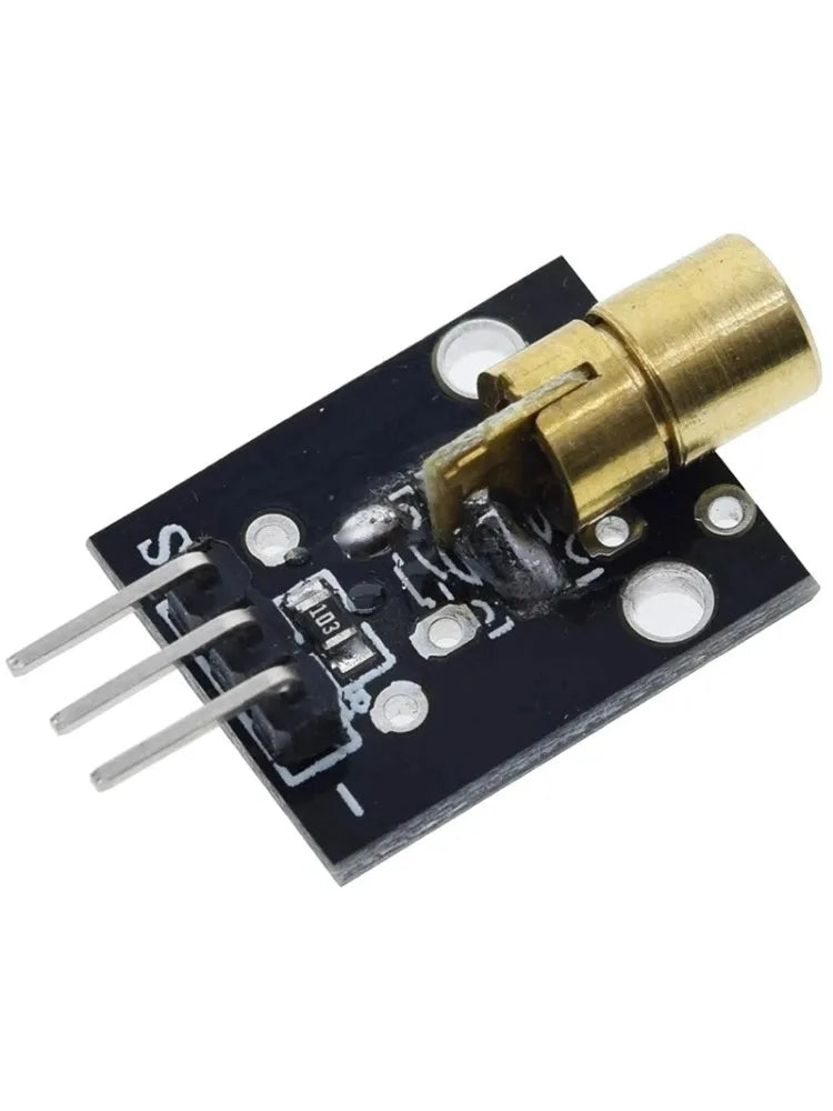20PCS KY-008 3pin 650nm Red Laser Transmitter Dot Diode Copper Head Module For arduino DIY Kit