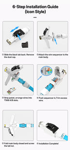 BYXGD Toolless RJ45 Connector Reusable 100/1000Mbps Shielded Cat5e Tool Free Plug