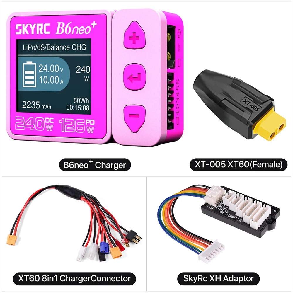 SKYRC B6neo / B6neo+ LiPo Battery Smart Balance Charger DC 200W PD 80W Input for RC Model Car Ship Boat Airplane