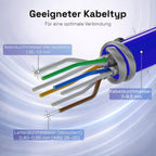 RJ45 Cat8 Cat7 Cat6 Toolless Field Termination Plug, Shielded (STP), Modular RJ45 Male Connector