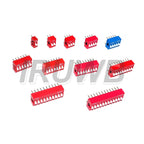 10PCS 1 ~ 12 Bit 2.54mm Position Way DIP Slide Type Switch Module Blue/Red Pitch Toggle Switch For PCB 8PIN 6PIN