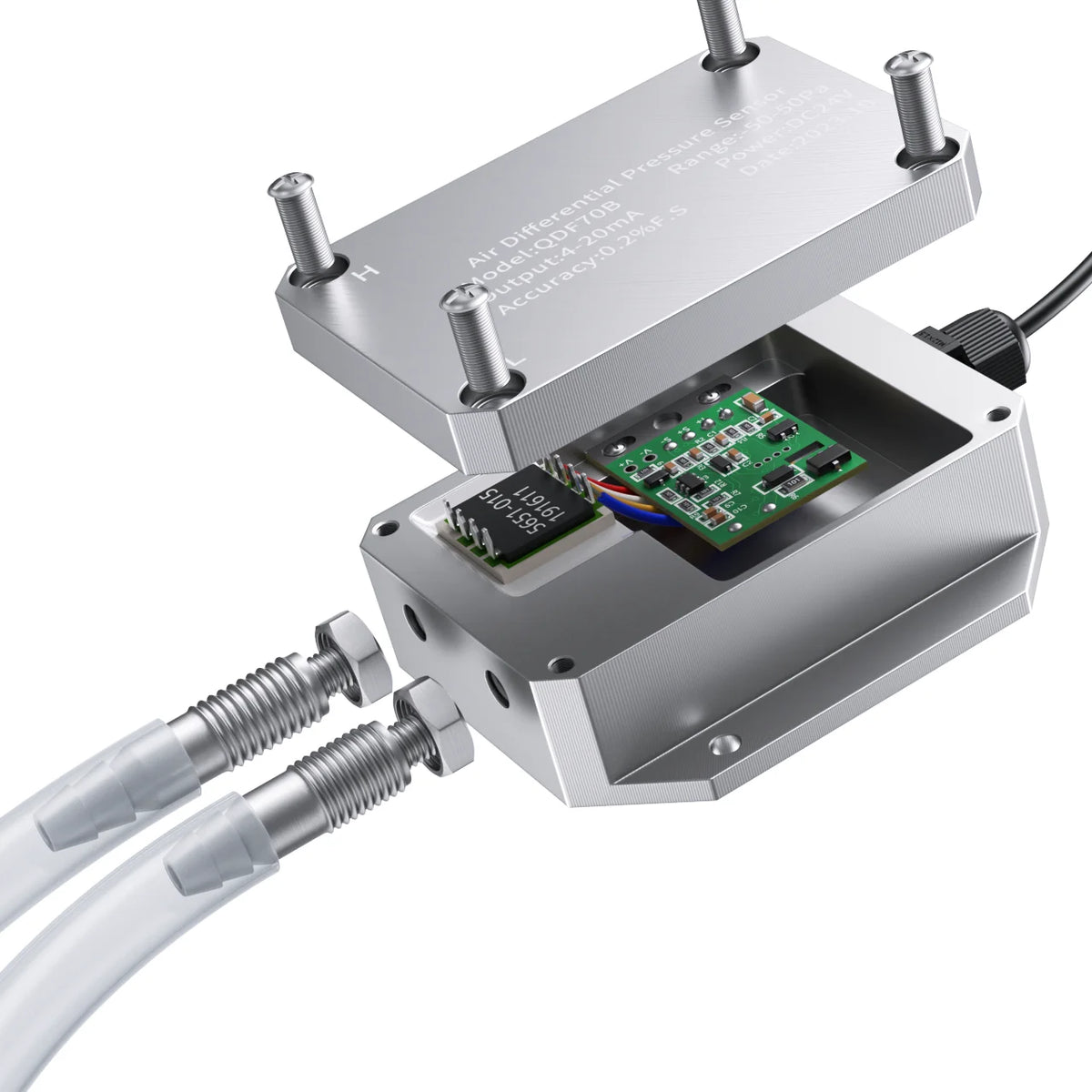 Differential Pressure Transmitter -100-0-100Kpa 4-20mA Differential Pressure Sensor 0-10V Wind Air Differential Pressure Sensor