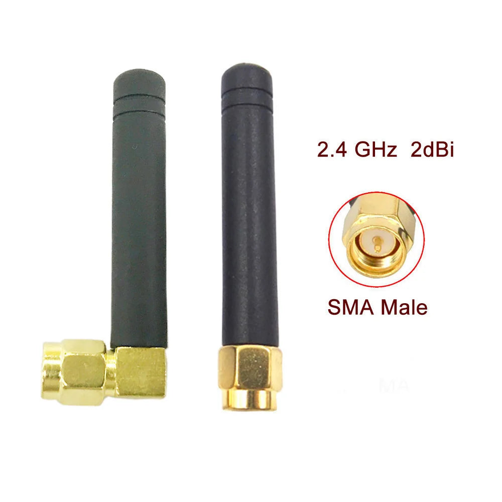 2pcs 2.4 GHz WiFi Antenna 2dBi Aerial SMA/RP-SMA Male Connector 2.4GHz Antenna Wifi Antenne For Wireless Router Wifi Booste