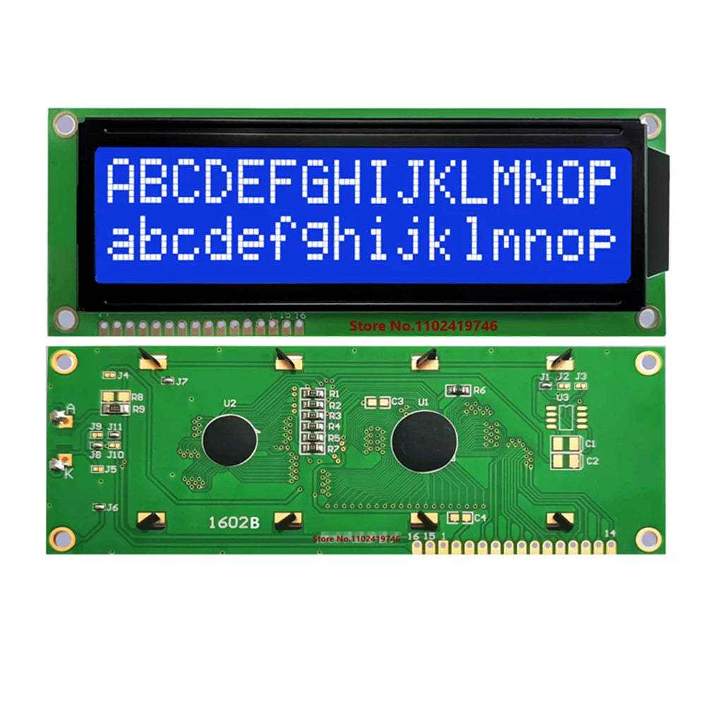 LCD1602 1602A Module Grey /Blue/Green Screen LCD IIC/I2C 16x2 Cyrillic Russian English Character Display 1602 5V