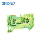 PT4-PE Push-in 4mm² Ground Din Rail Feed-Through Terminal Block Earth Strip Connector Wire Electrical Connector PT 4-PE