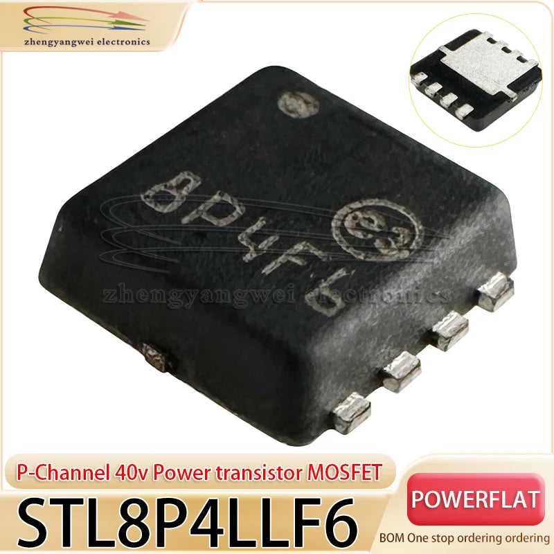 2PCS STL8P4LLF6 PowerFLAT (3.3x3.3) 8P4F6 1 P-Channel 40v Power transistor MOSFET