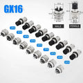 5/10/20Set GX12 GX16 GX20 2 3 4 5 6 7 8 9 10 12 14 15 Pin Male&Female Docking Aviator Aviation Plug Socket Circular Connector